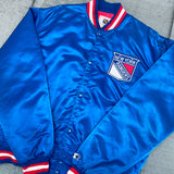 New York Rangers: 1980's Satin Starter Bomber Jacket (XL)