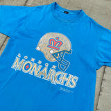 WLAF: London Monarchs 1991 Graphic Spellout Tee (L)