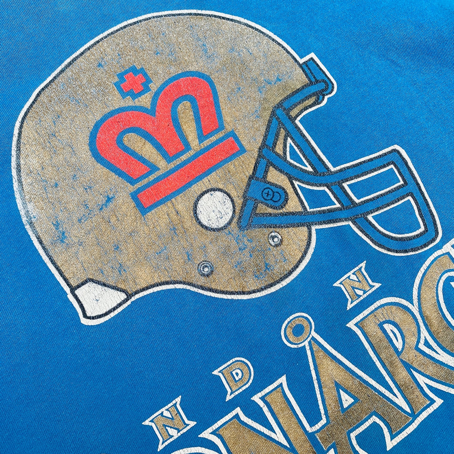 WLAF: London Monarchs 1991 Graphic Spellout Tee (L)