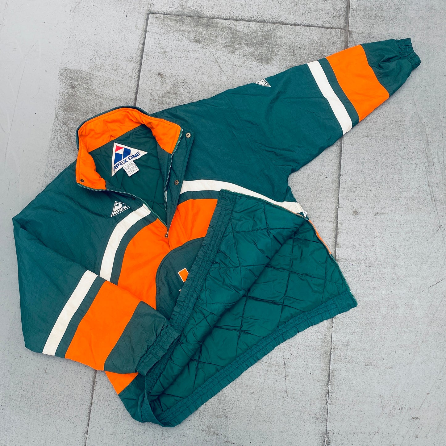 Miami Hurricanes: 1990's Apex One 1/4 Zip Wave Breakaway Jacket (L)