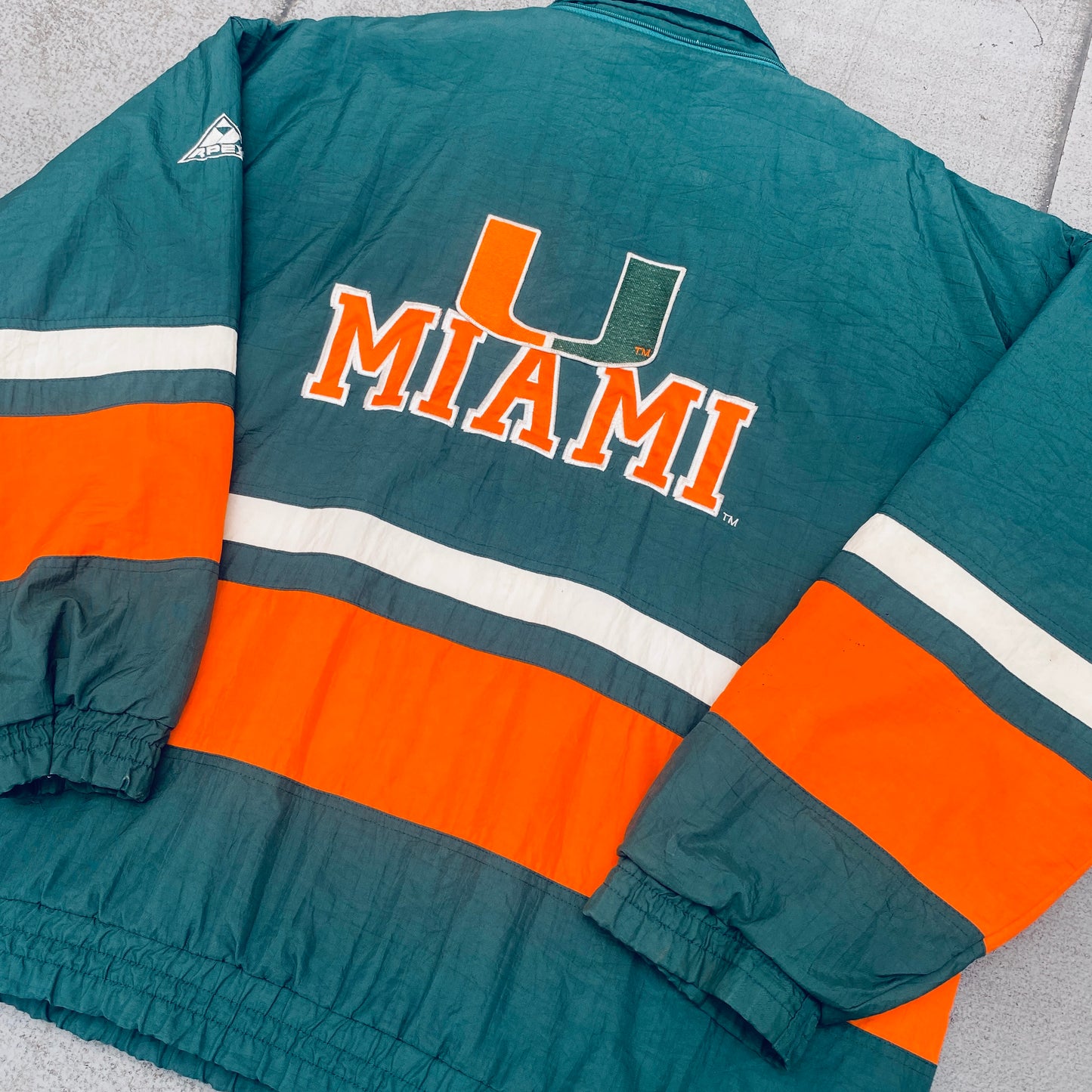 Miami Hurricanes: 1990's Apex One 1/4 Zip Wave Breakaway Jacket (L)