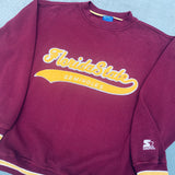 Florida State Seminoles: 1990's Stitched Script Spellout Starter Sweat (L)