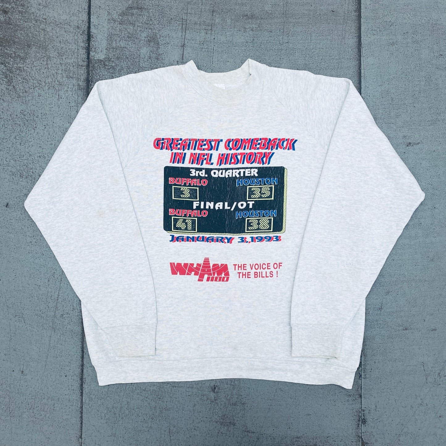 Buffalo Bills: 1993 "The Greatest Comback In NFL History" Sweat (L)