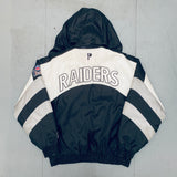 Oakland Raiders: 1990's Pro Player Reverse Spellout Fullzip Jacket (XL)
