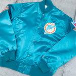 Miami Dolphins: 1980's Satin Starter Bomber Jacket (M)