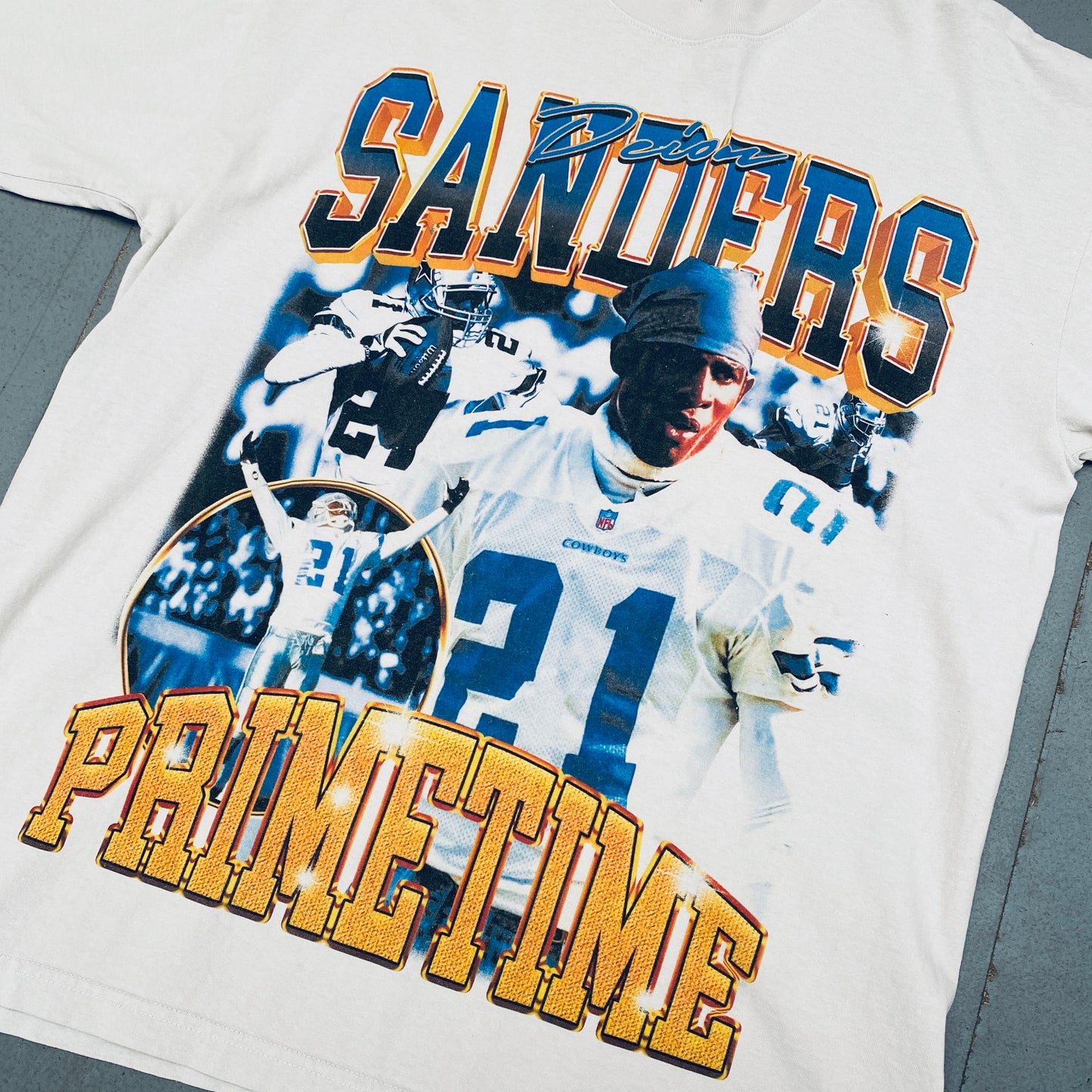 Dallas Cowboys: Deion Sanders "Prime Time" Graphic Tee (L)