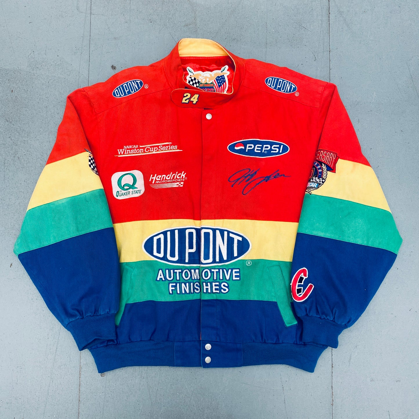 NASCAR: Jeff Hamilton "Rainbow" Jacket w/ 50th Anniversary Patch (XL)