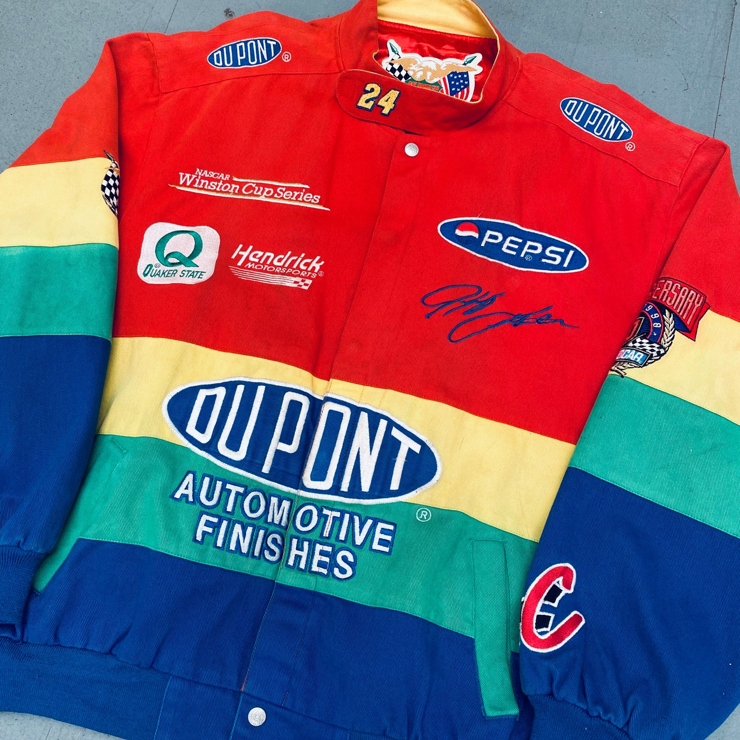 NASCAR: Jeff Hamilton "Rainbow" Jacket w/ 50th Anniversary Patch (XL)