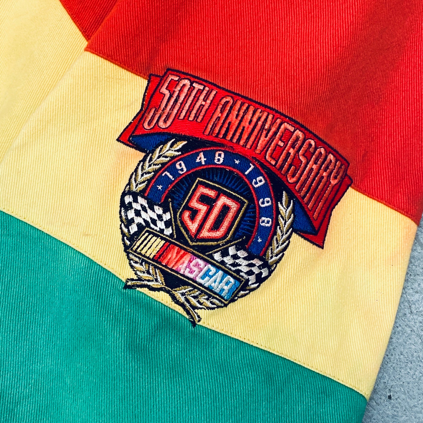 NASCAR: Jeff Hamilton "Rainbow" Jacket w/ 50th Anniversary Patch (XL)