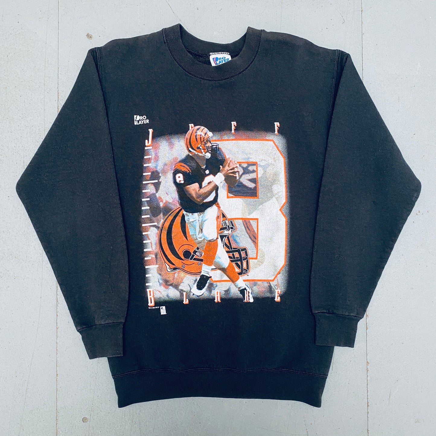 Cincinnati Bengals: 1996 Pro Player Jeff Blake Graphic Sweat (S)