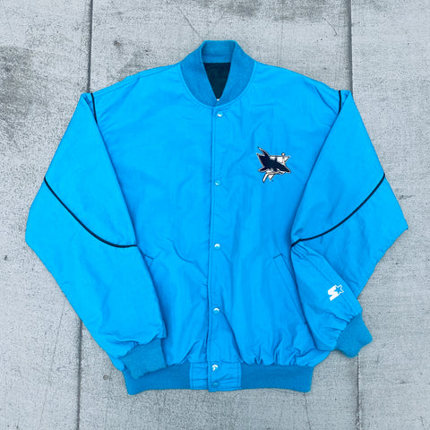 San Jose Sharks: 1990's Lightweight Starter Bomber Jacket (XL)