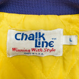 Minnesota Vikings: 1980's Chalk Line Satin Reverse Spellout Bomber Jacket (L)