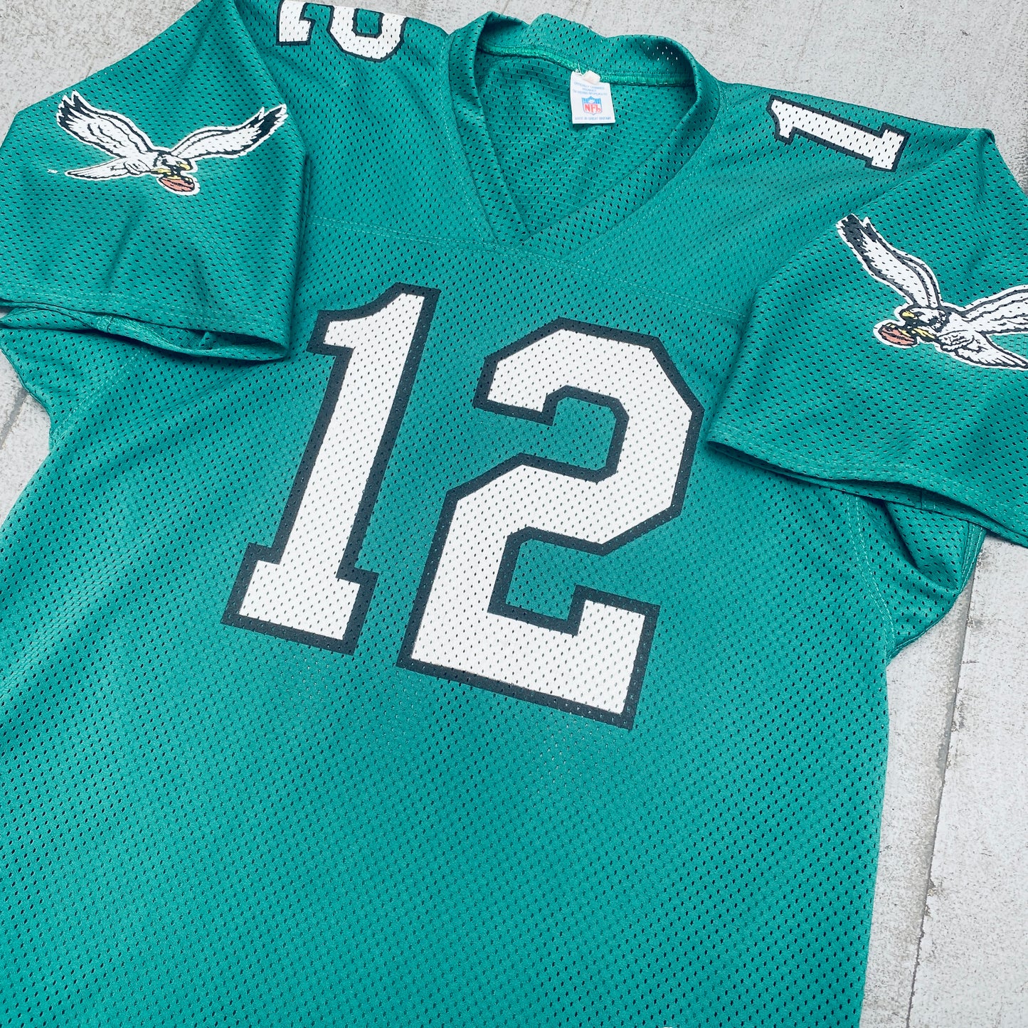 Philadelphia Eagles: 1990 Kelly Green No. 12 Fan Jersey (M)