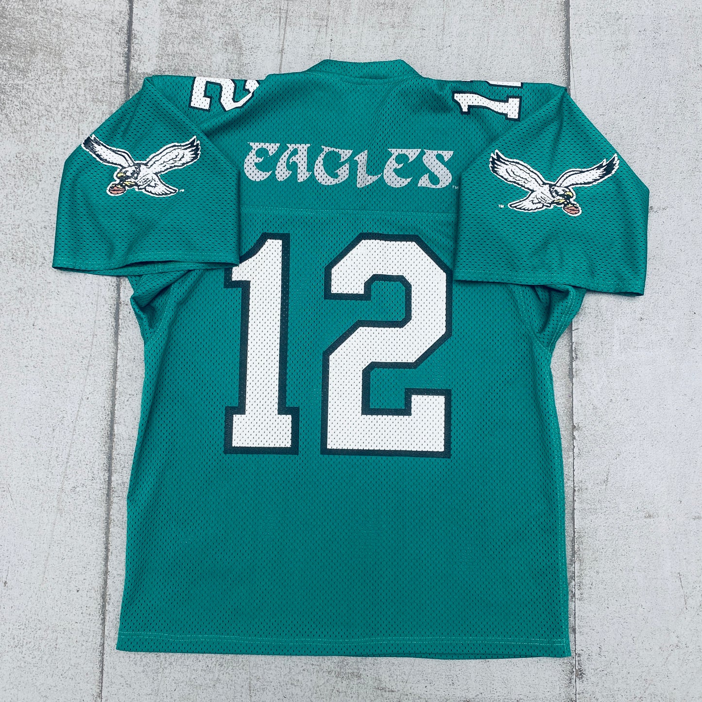 Philadelphia Eagles: 1990 Kelly Green No. 12 Fan Jersey (M)