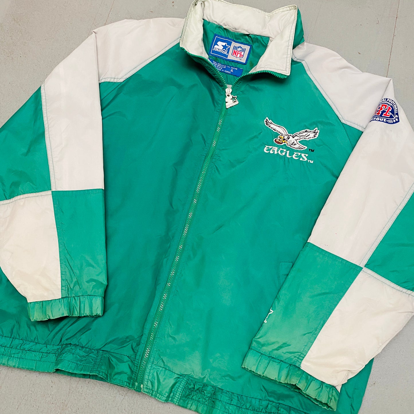 Philadelphia Eagles: 1990's Fullzip Starter Windbreaker (XL)