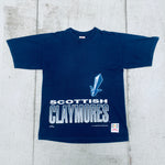 WLAF: Scottish Claymores 1996 Nutmeg Mills Graphic Spellout Tee (M/L)