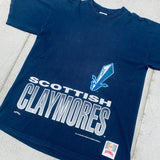 WLAF: Scottish Claymores 1996 Nutmeg Mills Graphic Spellout Tee (M/L)