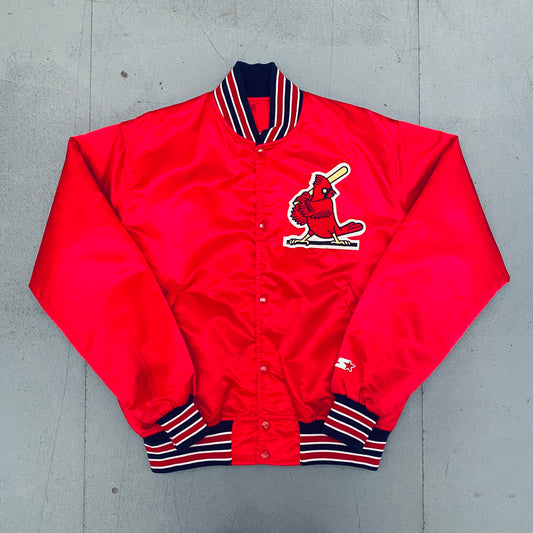 St. Louis Cardinals: 1980's Satin Diamond Collection Starter Bomber Jacket (L)