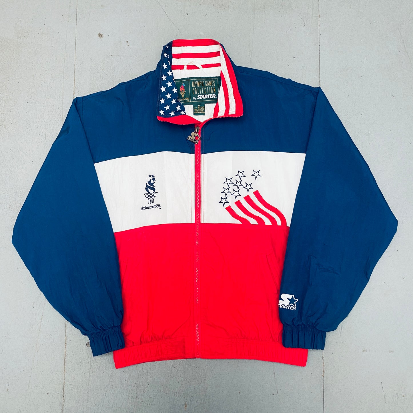 Olympics: Atlanta 1996 Team USA Olympic Games Collection Fullzip Starter Windbreaker (M)