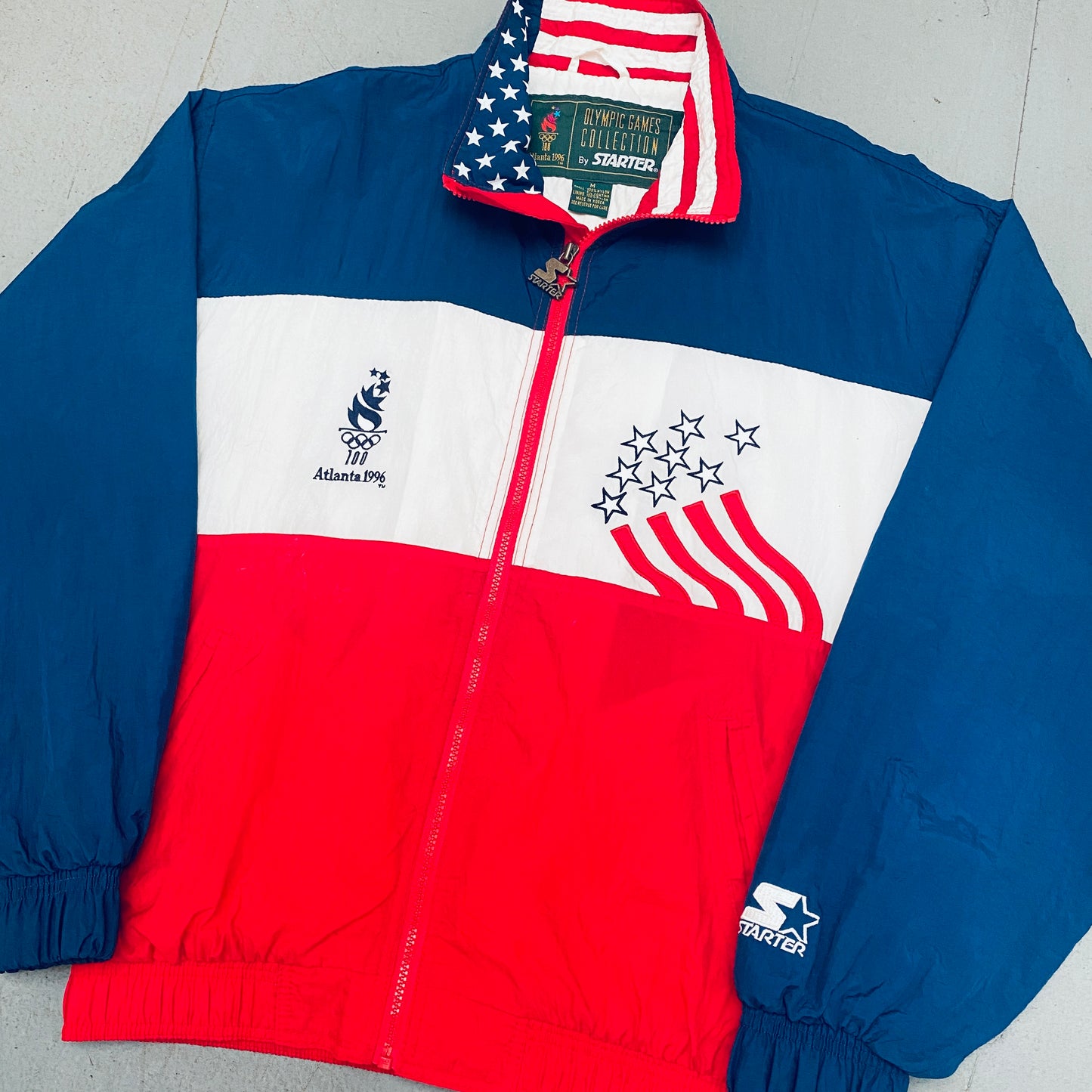 Olympics: Atlanta 1996 Team USA Olympic Games Collection Fullzip Starter Windbreaker (M)