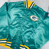 Green Bay Packers: 1980's Satin Starter Bomber Jacket (L)