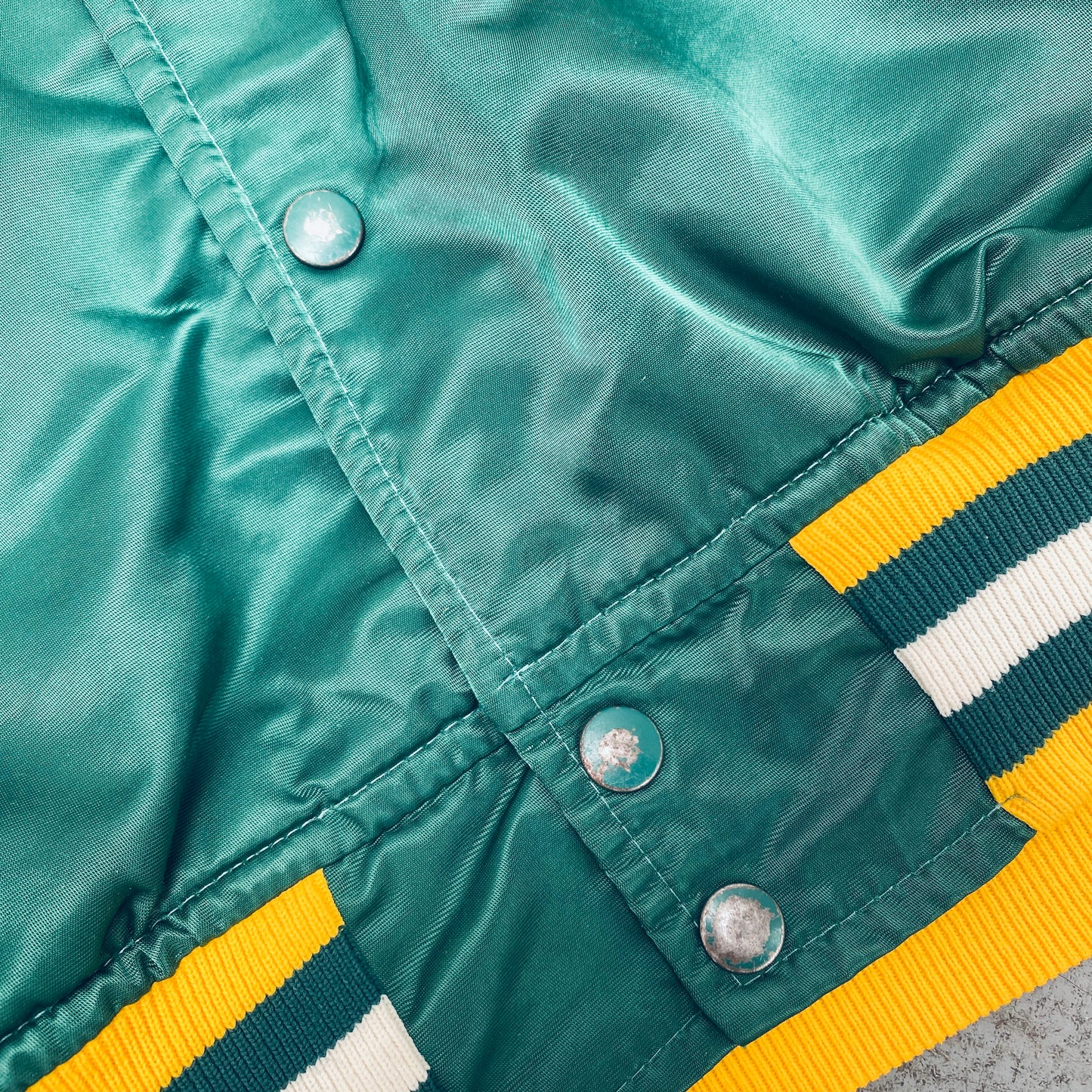 Green Bay Packers: 1980's Satin Starter Bomber Jacket (L)