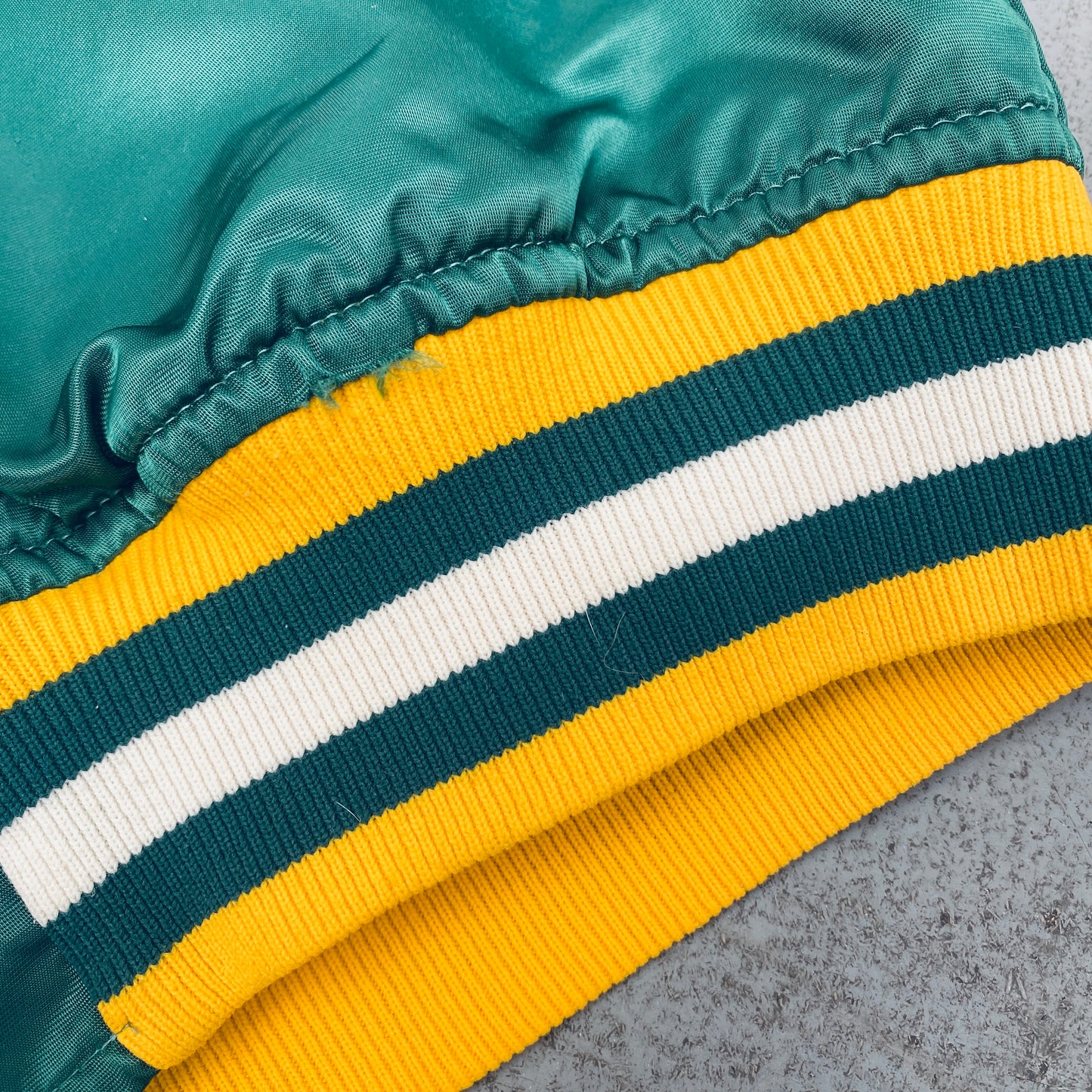 Green Bay Packers: 1980's Satin Starter Bomber Jacket (L)