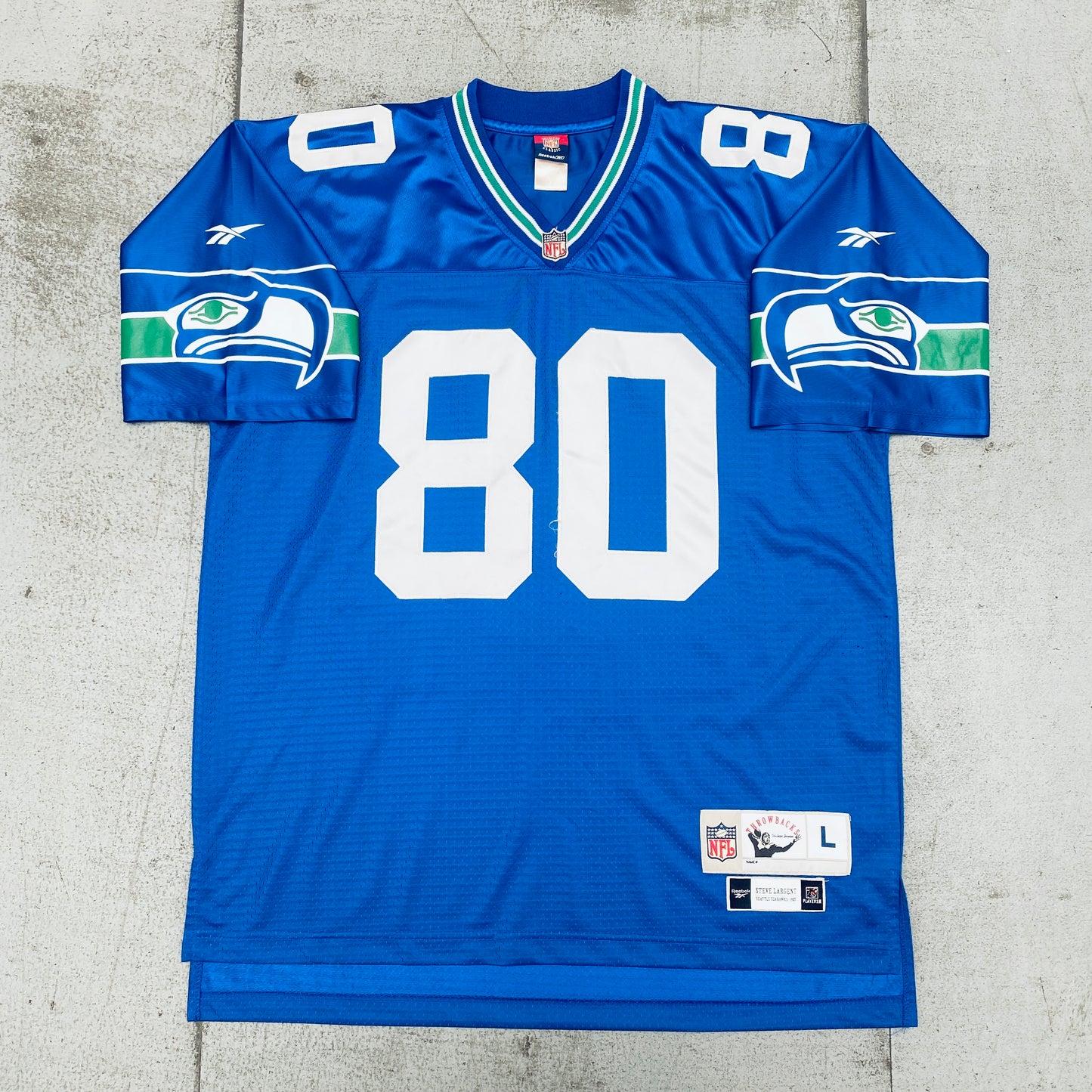 Seattle Seahawks: Steve Largent 1985 Throwback Jersey - Stitched (L)