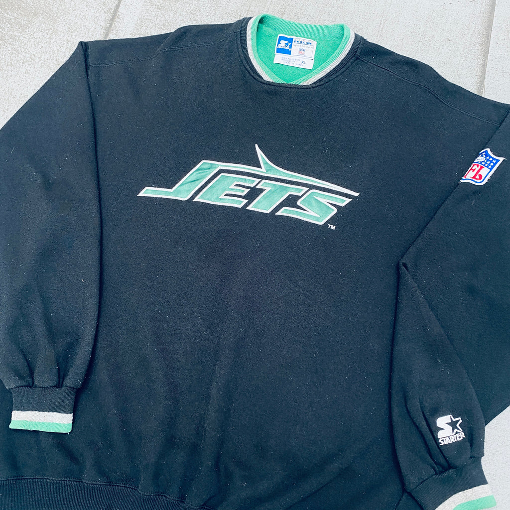 Vintage New York Jets sweatshirt, green NFL embroidered crewneck - XL