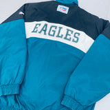 Philadelphia Eagles: 1990's Reebok Reverse Spellout Fullzip Proline Jacket (M)