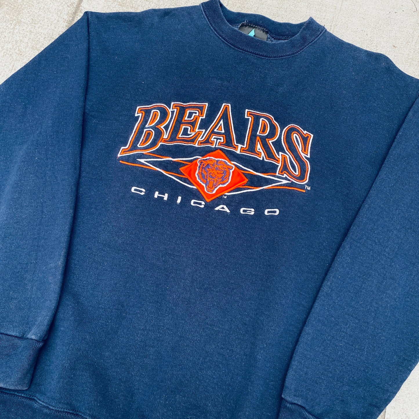 Chicago Bears: 1990's Logo Athletic Embroidered Spellout Sweat (M)