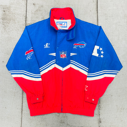 Buffalo Bills: 1990's Logo Athletic Diamond Spike Proline Fullzip Lightweight Jacket (L)