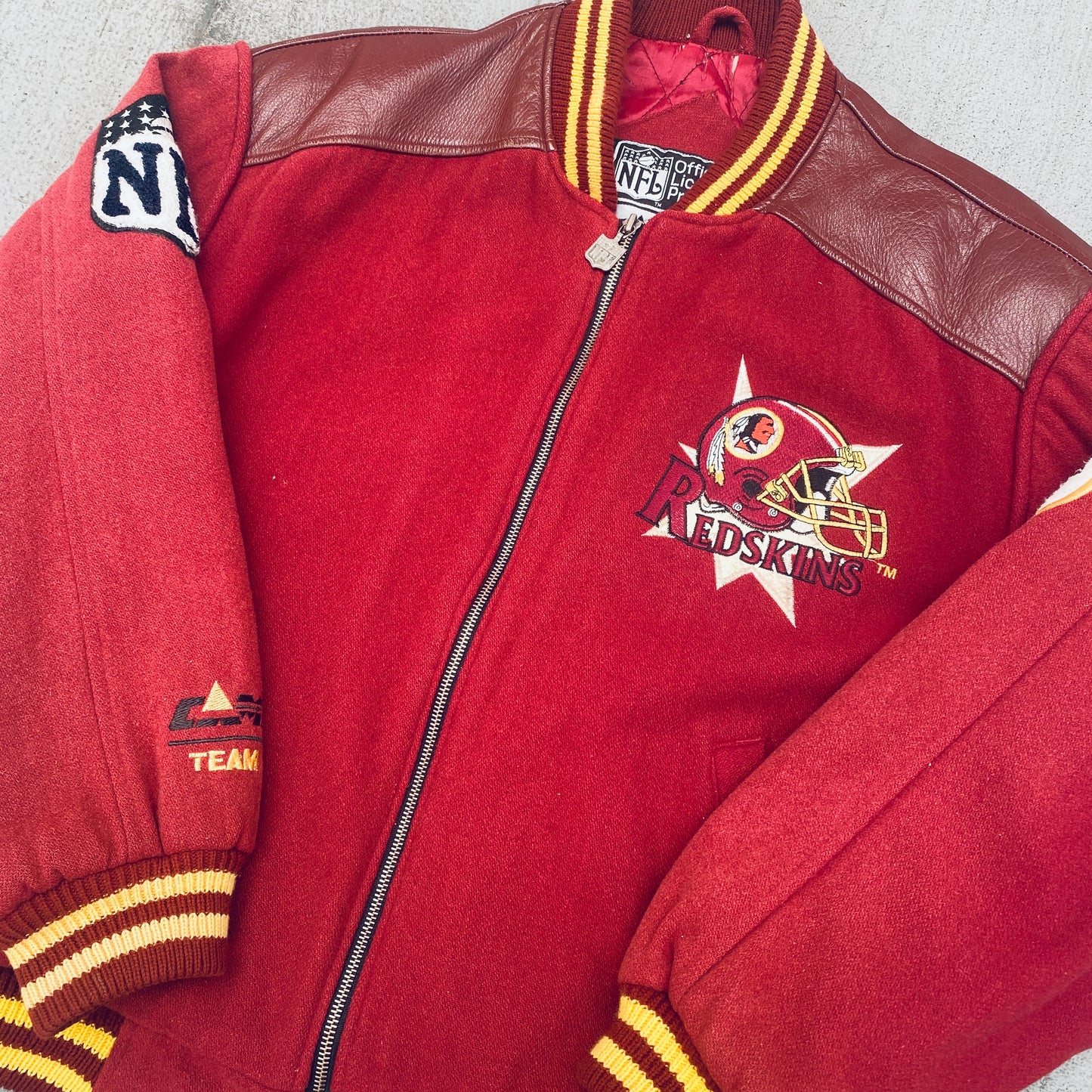 Washington Redskins: 1988 Campri Fullzip Varsity Jacket w/ Super Bowl XXII Plate (XL)