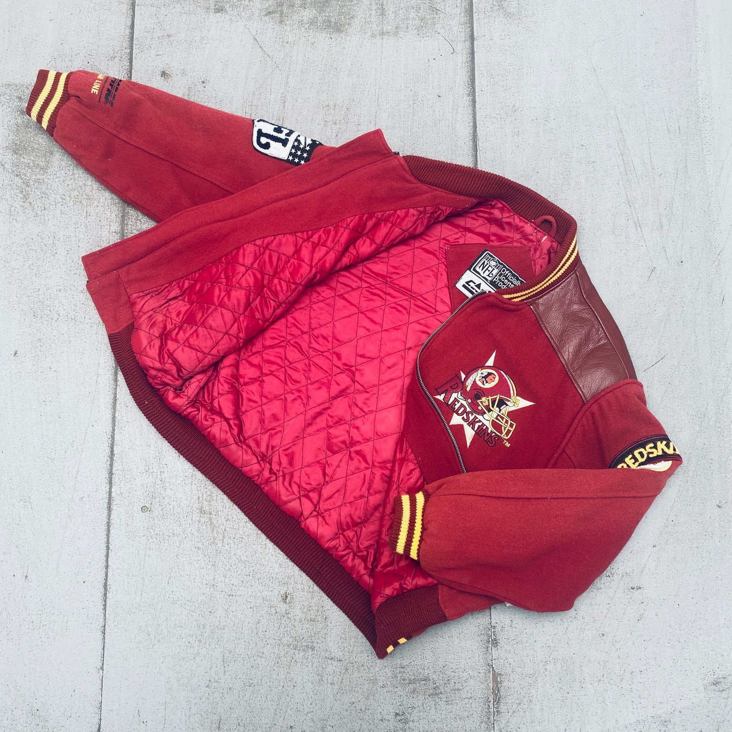 Washington Redskins: 1988 Campri Fullzip Varsity Jacket w/ Super Bowl XXII Plate (XL)