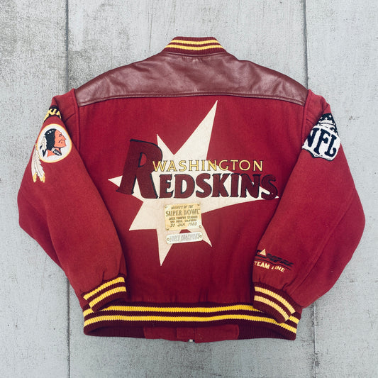 Washington Redskins: 1988 Campri Fullzip Varsity Jacket w/ Super Bowl XXII Plate (XL)