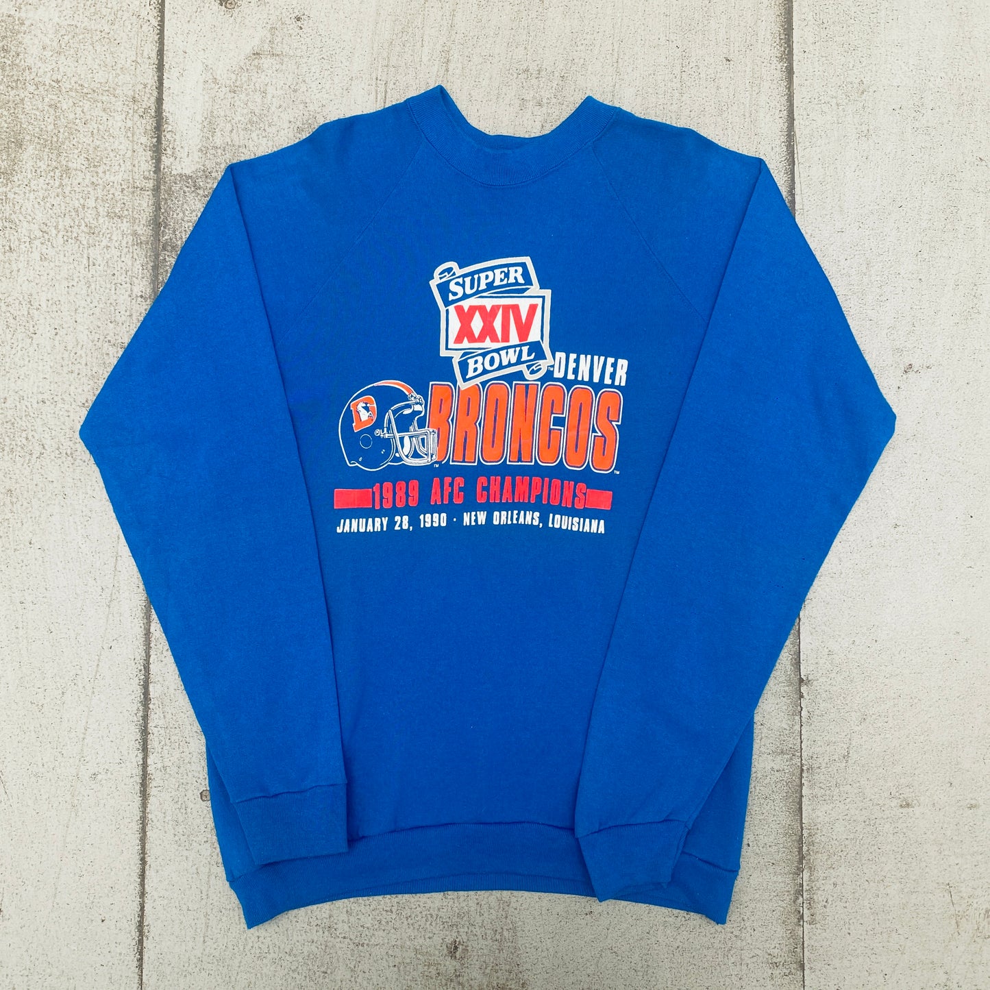 Denver Broncos: 1989 AFC Champions Graphic Spellout Sweat (M)