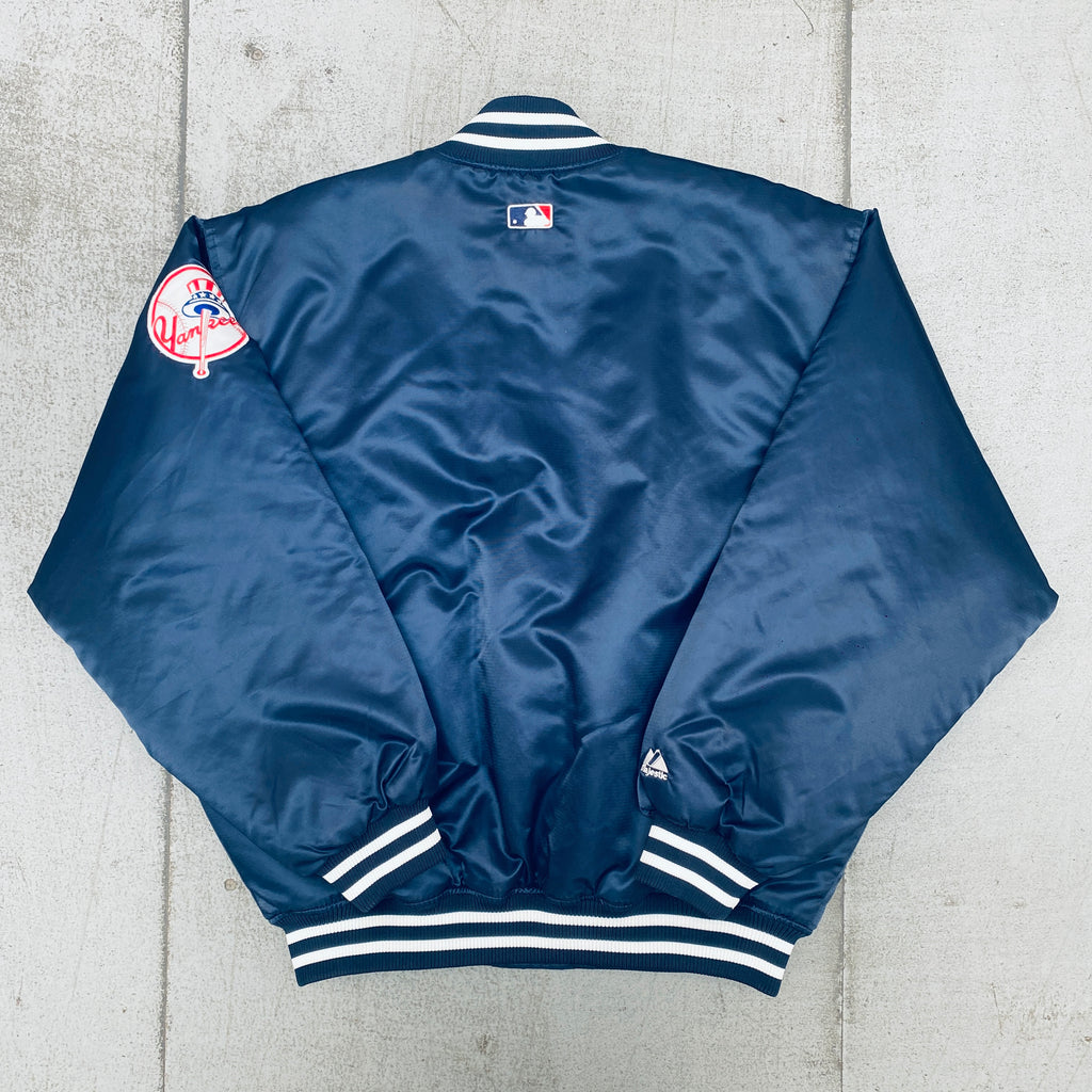 New York Yankees: 2000's Majestic Satin Stitched Spellout Bomber