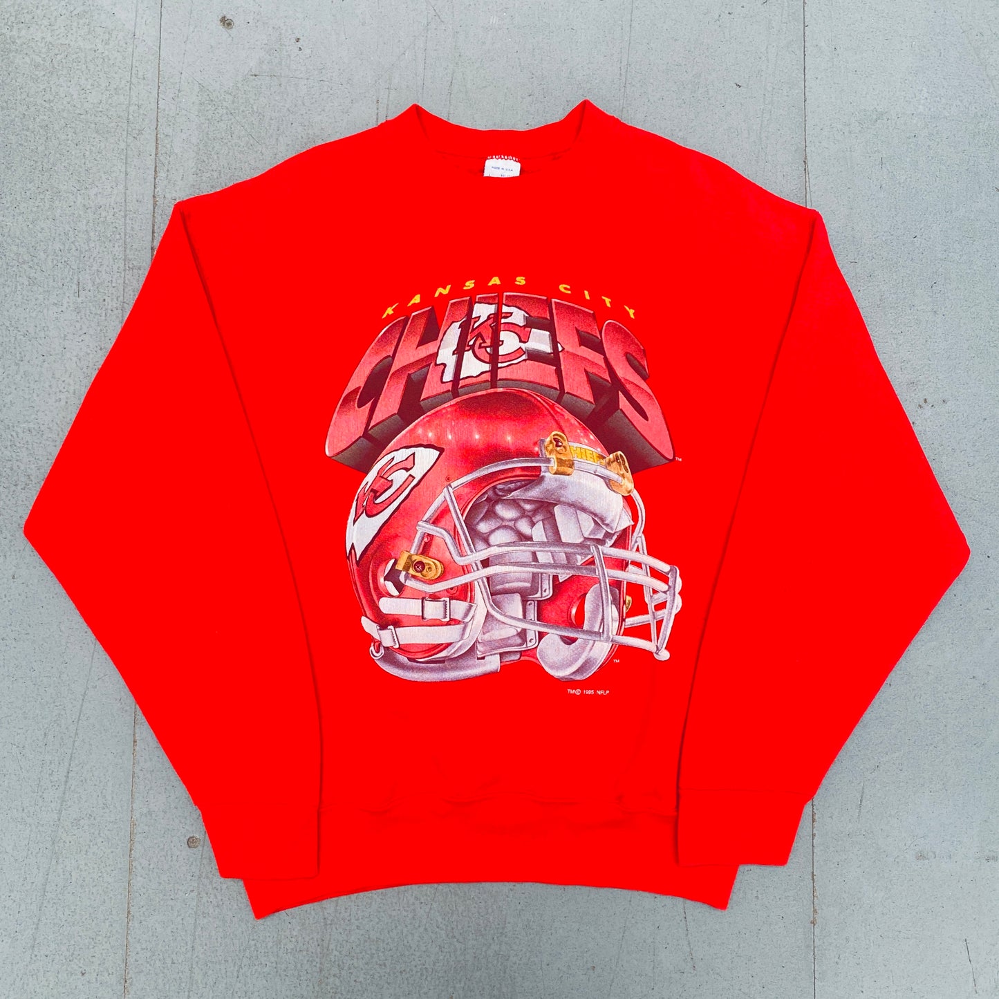 Kansas City Chiefs: 1995 Salem Sportswear Graphic Spellout Sweat (L)