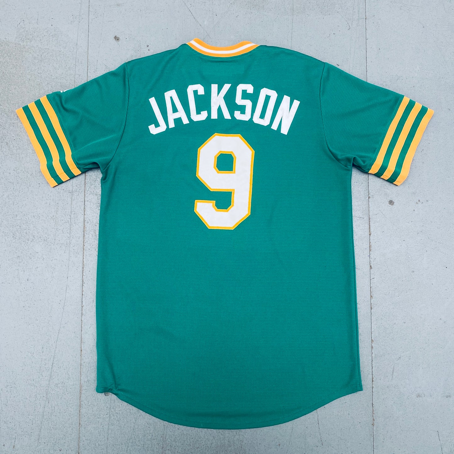 Oakland Athletics: Reggie Jackson 1973 Throwback Stitched Majestic Jersey (M)