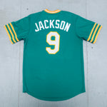 Oakland Athletics: Reggie Jackson 1973 Throwback Stitched Majestic Jersey (M)
