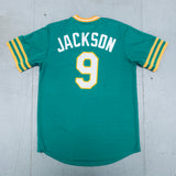 Oakland Athletics: Reggie Jackson 1973 Throwback Stitched Majestic Jersey (M)