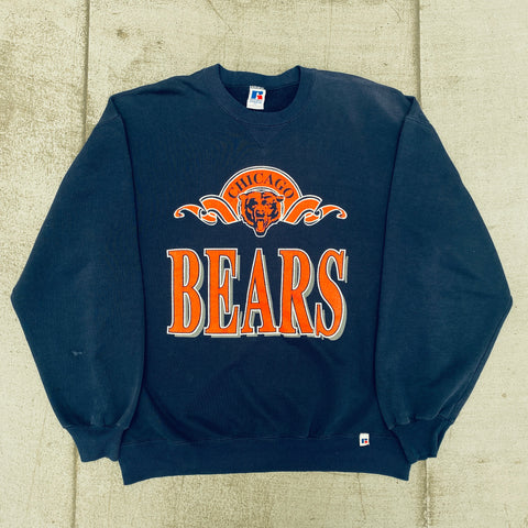Chicago Bears: 1990's Russell Athletic Graphic Spellout Sweat (XL)