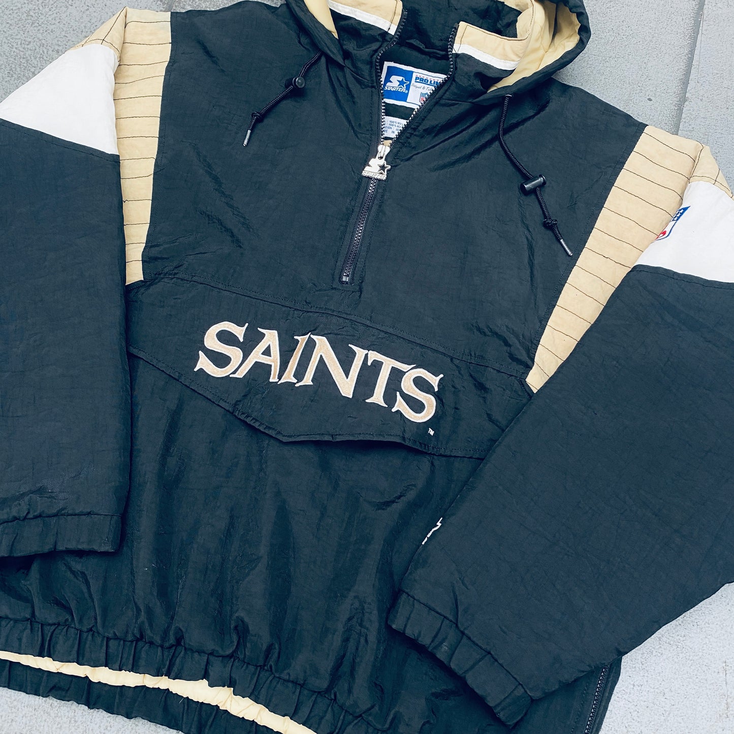 New Orleans Saints: 1990's 1/4 Zip Proline Starter Breakaway Jacket (XL)