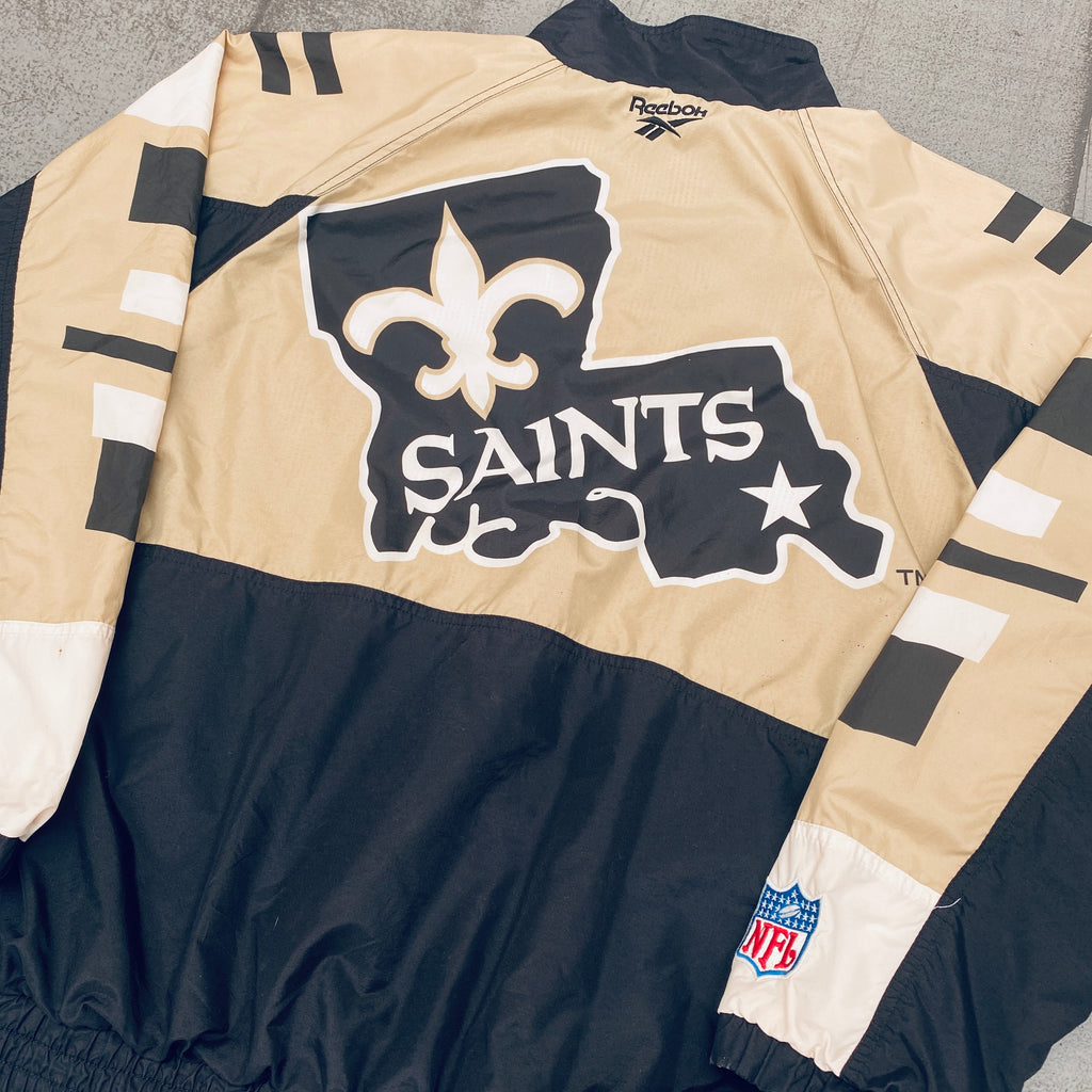 VTG New Orleans Saints NFL Proline Starter Satin Jacket Embroidery Size M  USA