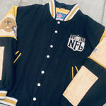 New Orleans Saints: 1990's Campri Reverse Spellout Wool Bomber Jacket (XL)