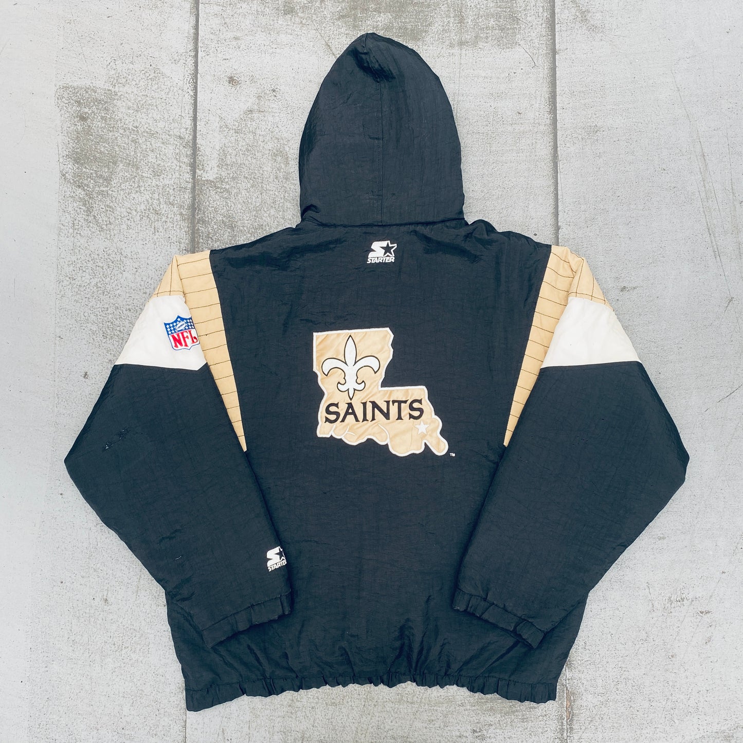 New Orleans Saints: 1990's 1/4 Zip Proline Starter Breakaway Jacket (XL)