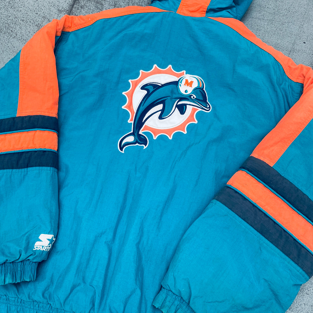 Miami Dolphins: 1990's 1/4 Zip Starter Breakaway Jacket (L) – National  Vintage League Ltd.