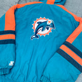 Miami Dolphins: 1990's 1/4 Zip Starter Breakaway Jacket (L)