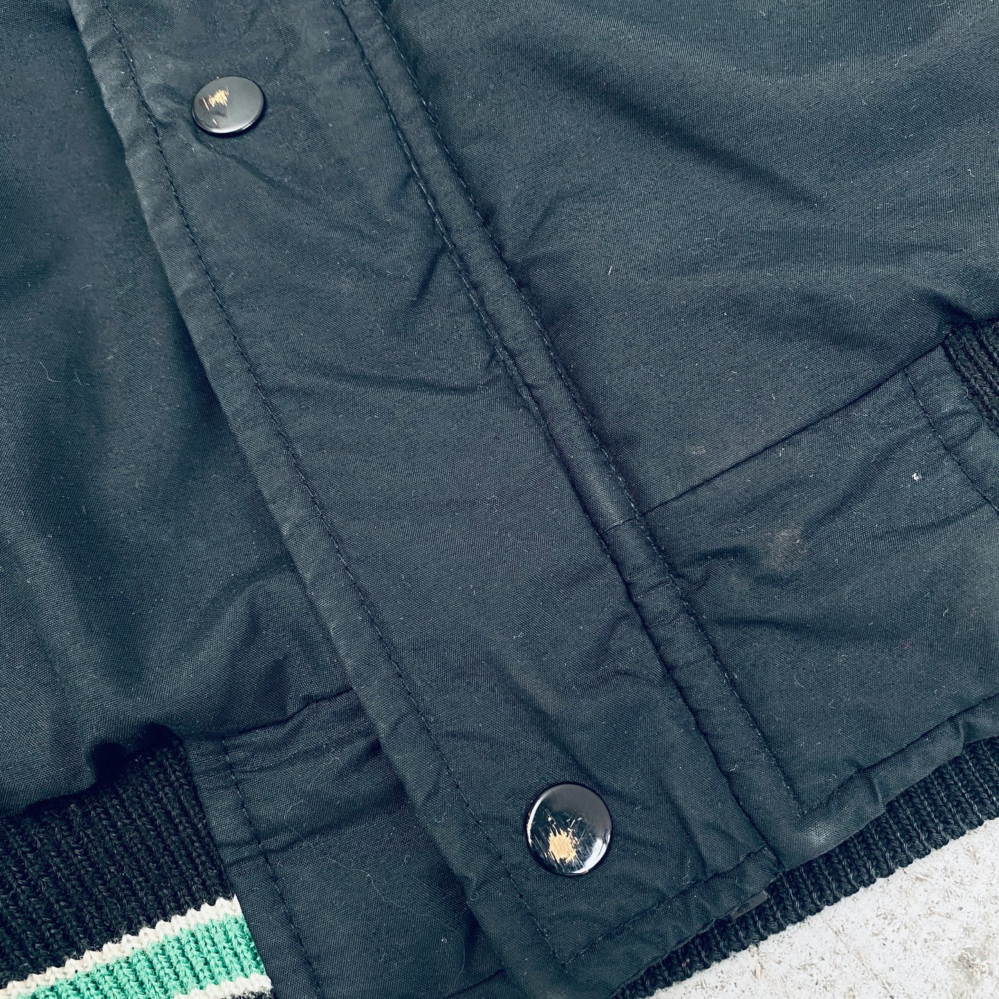 New York Jets: 1990's Blackout Fullzip Starter Parka Jacket (L)