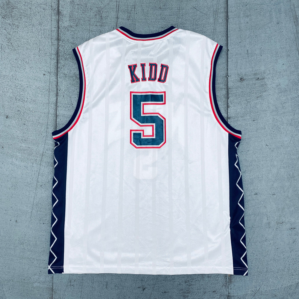 New Jersey Nets: Jason Kidd 2001/02 White Reebok Jersey (XL